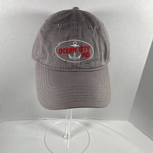 Ocean City MD Hat Gray Anchor Embroidered Adjustable Baseball Cap